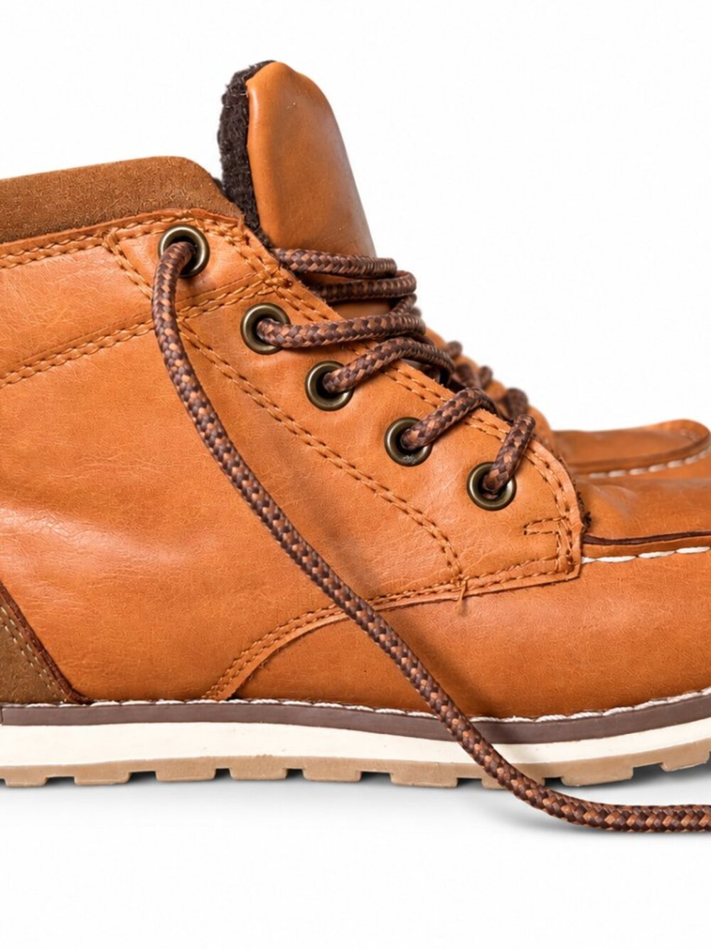 The Children’s Place Boys Brown Moc Toe Boots Youth Size 2